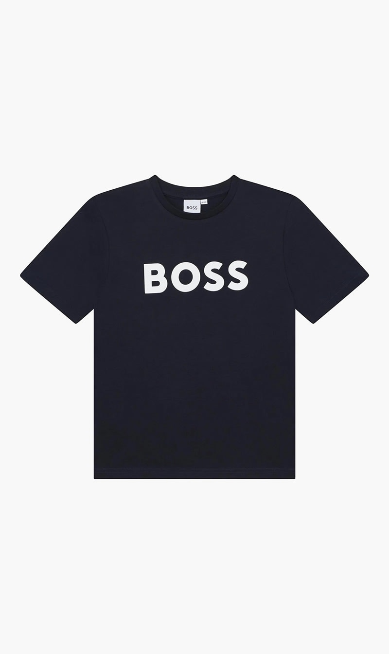 

Hugo Boss Blue Big Logo T-shirt for Boys | The Deal Outlet
