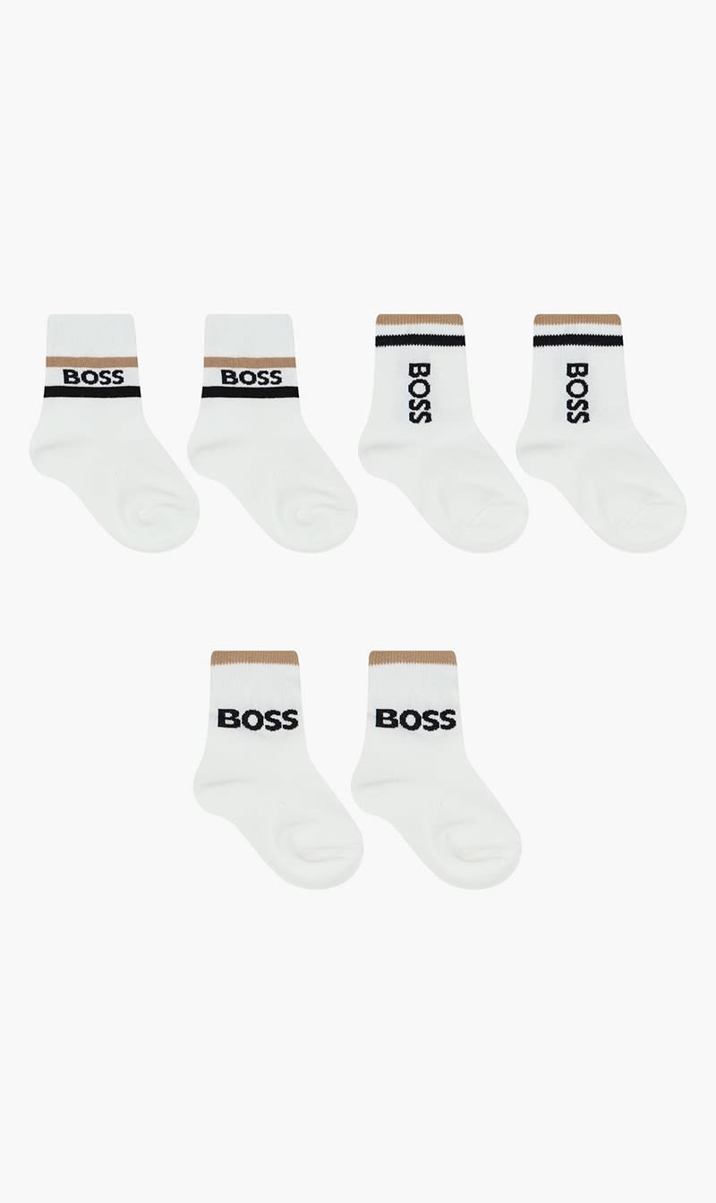 

Hugo Boss White White Logo Socks for Boys | The Deal Outlet
