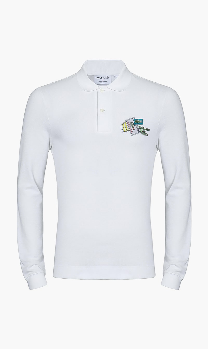 

Lacoste regular fit long sleeves polo | the deal outlet, White
