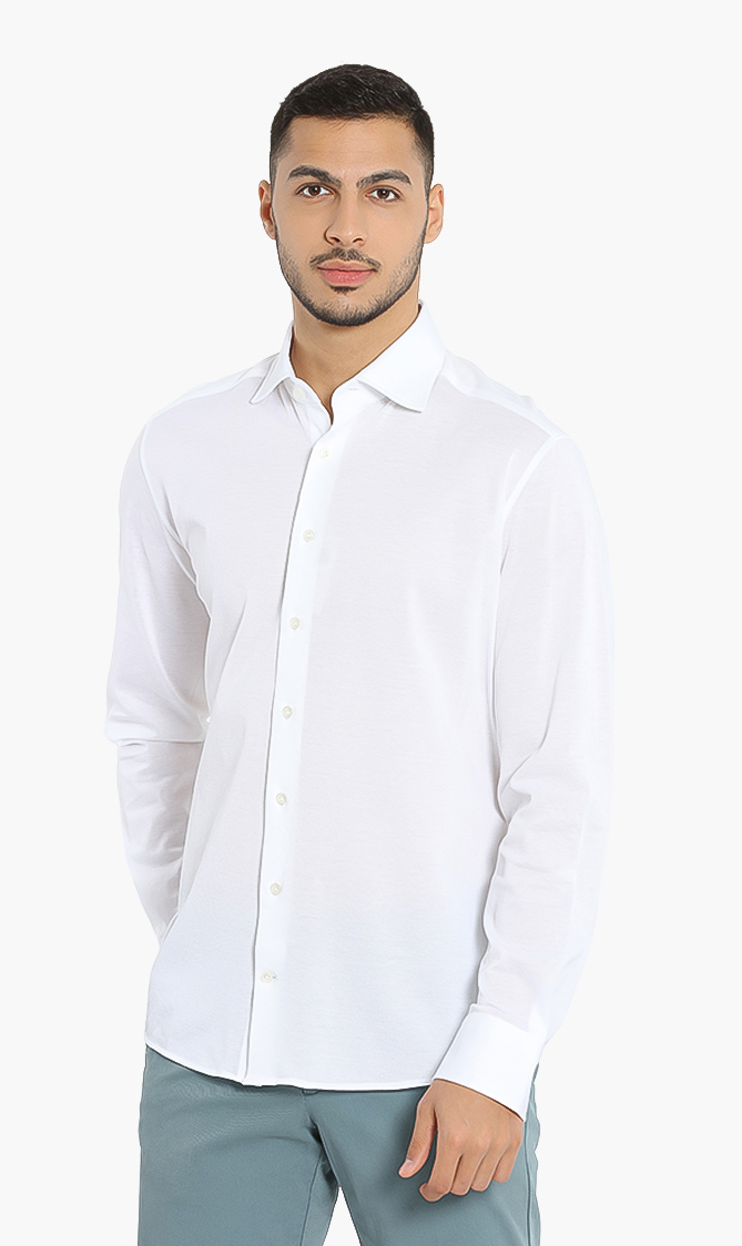 

Hackett London Mayfair Flat Knit Jersey Slim Fit Shirt