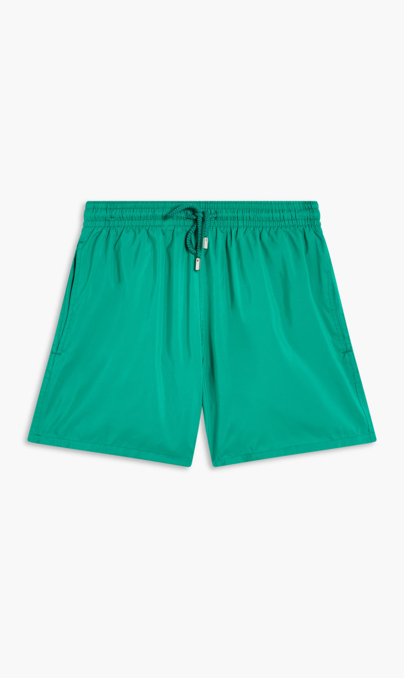 

Vilebrequin Green Solid Elasticated Shorts for Men | The Deal Outlet