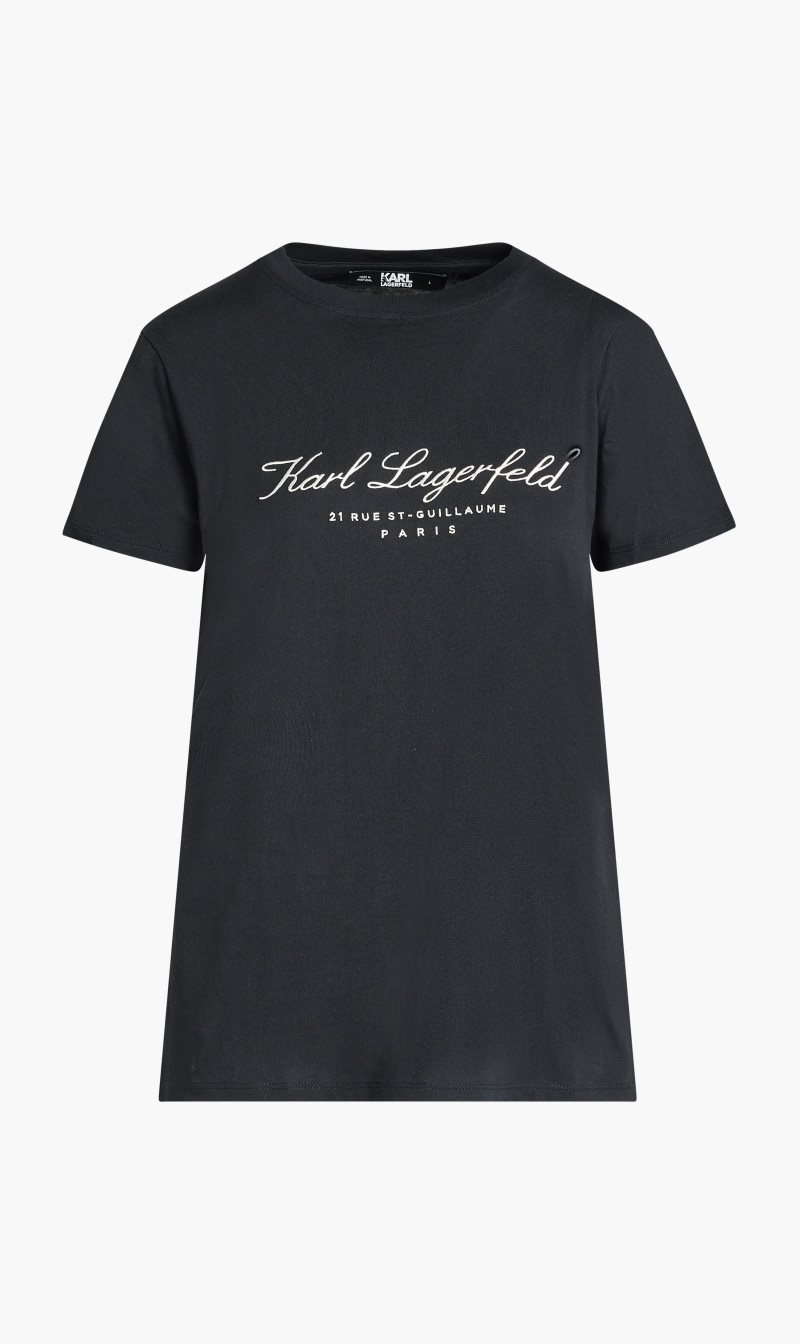 

Karl Lagerfeld Black Hotel Karl T-shirt for Women | The Deal Outlet