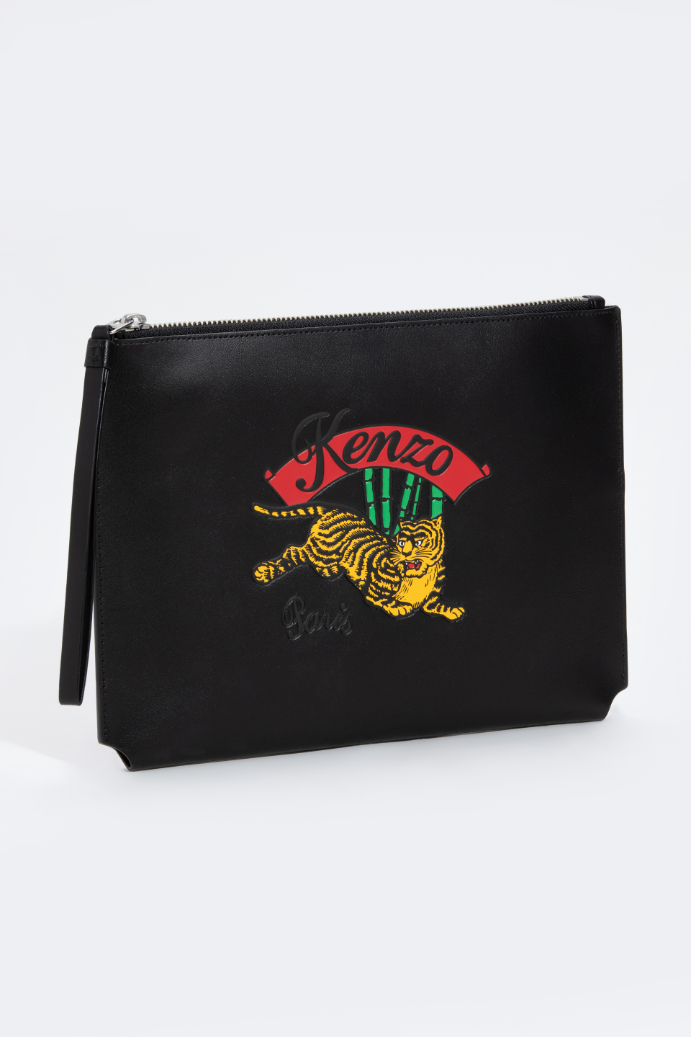 

Kenzo Jumping Tiger Leather Pouch
