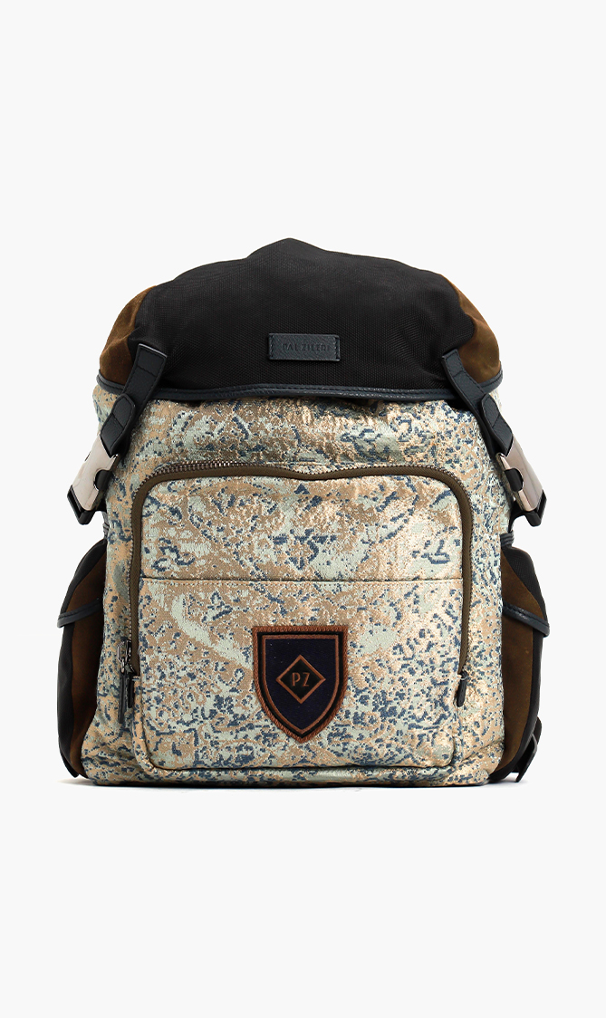 

Pal Zileri Embroidered Canvas Backpack