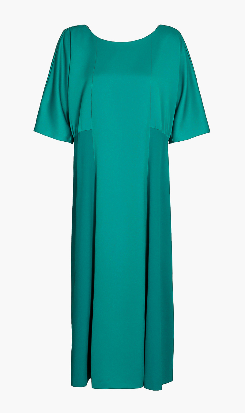 

Marina Rinaldi Green Dolmen Dress for Women | The Deal Outlet