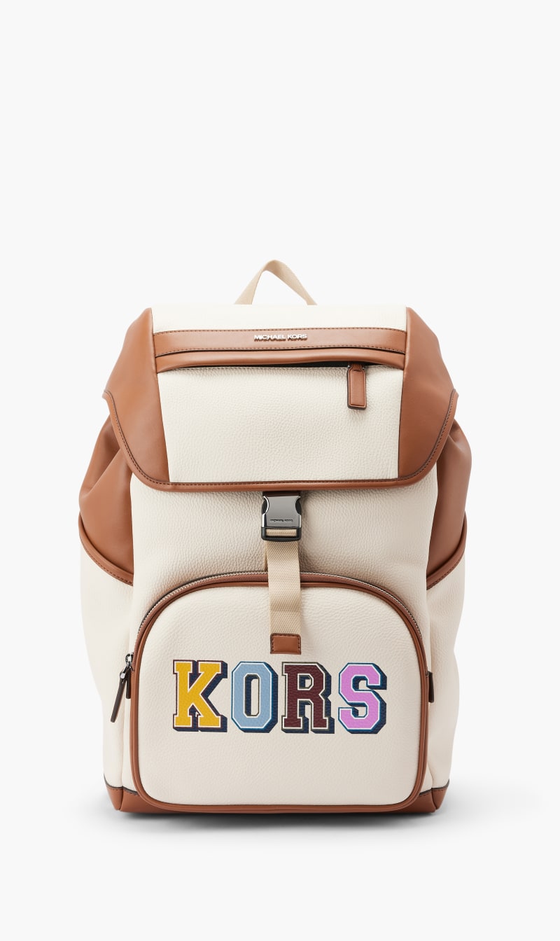 

Michael Kors Beige Cooper Sport Flap Bkpk for Men | The Deal Outlet