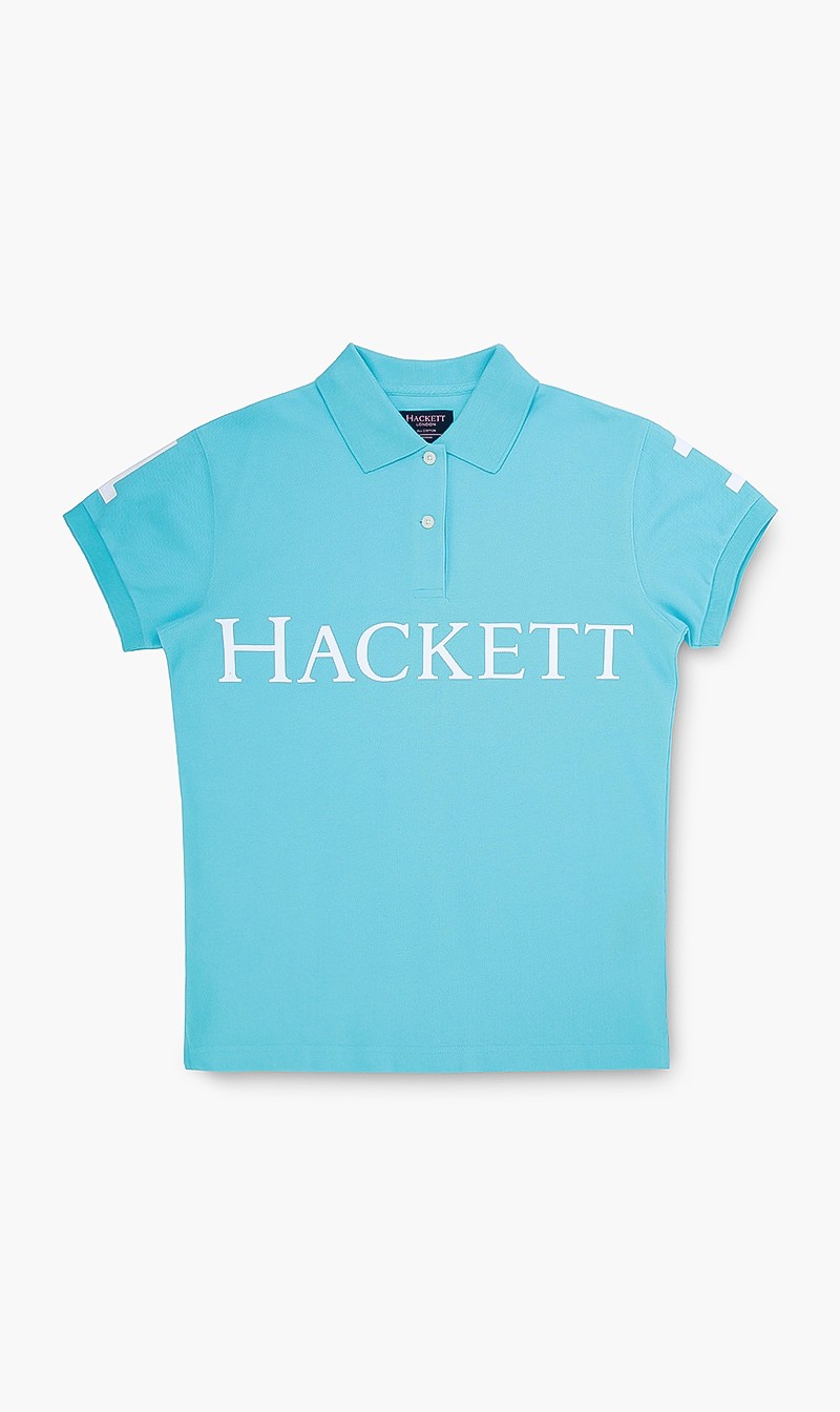 

Hackett London Blue Classic Logo Polo for Men | The Deal Outlet