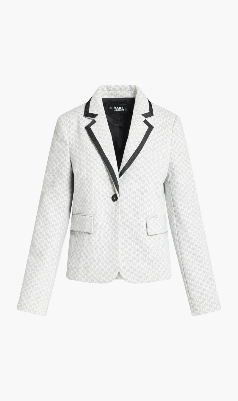 

Karl lagerfeld monogram punto blazer | the deal outlet, Grey