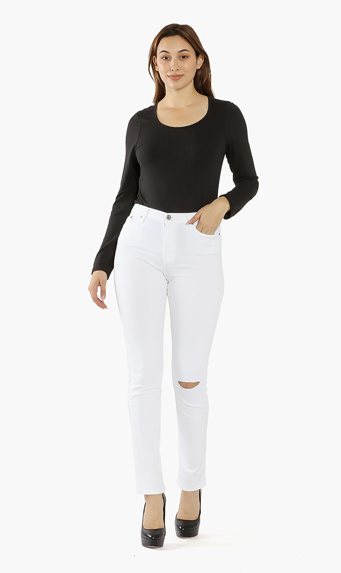 

Signature Pocket Stretch Fit Jeans, White