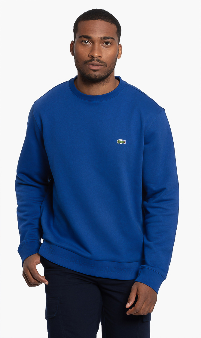 

LACOSTE Crew Neck Contrast Accent Fleece Sweatshirt