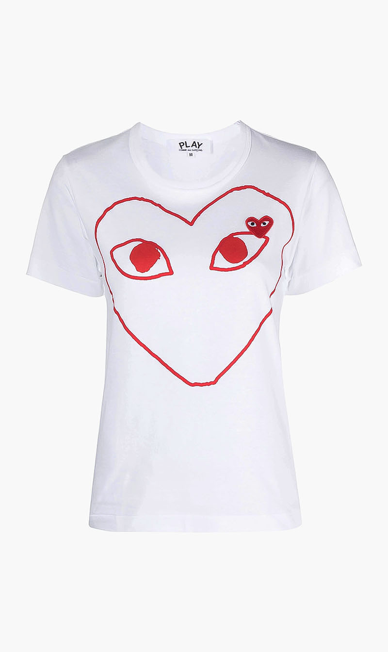 

Play Heart Outline T-shirt, White
