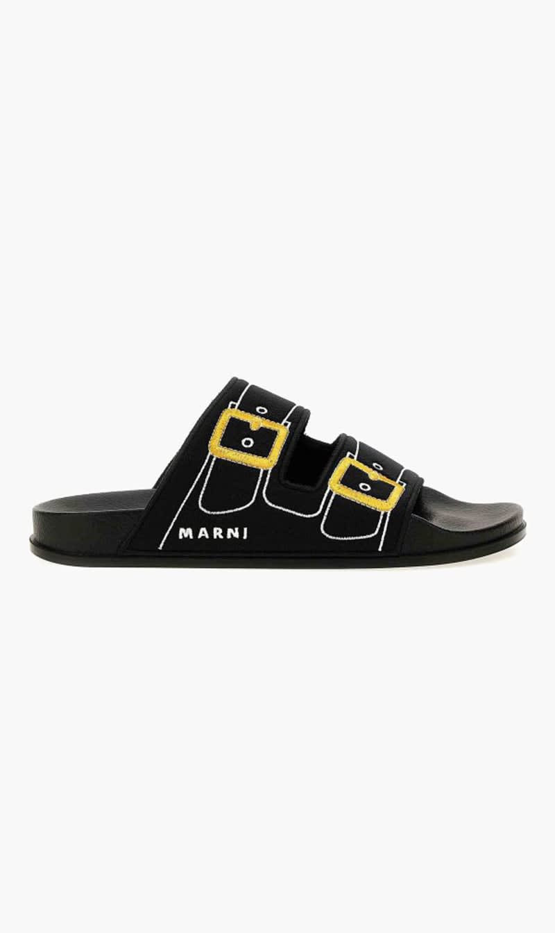 

Marni Black Trompe Loeil Sandals for Men | The Deal Outlet