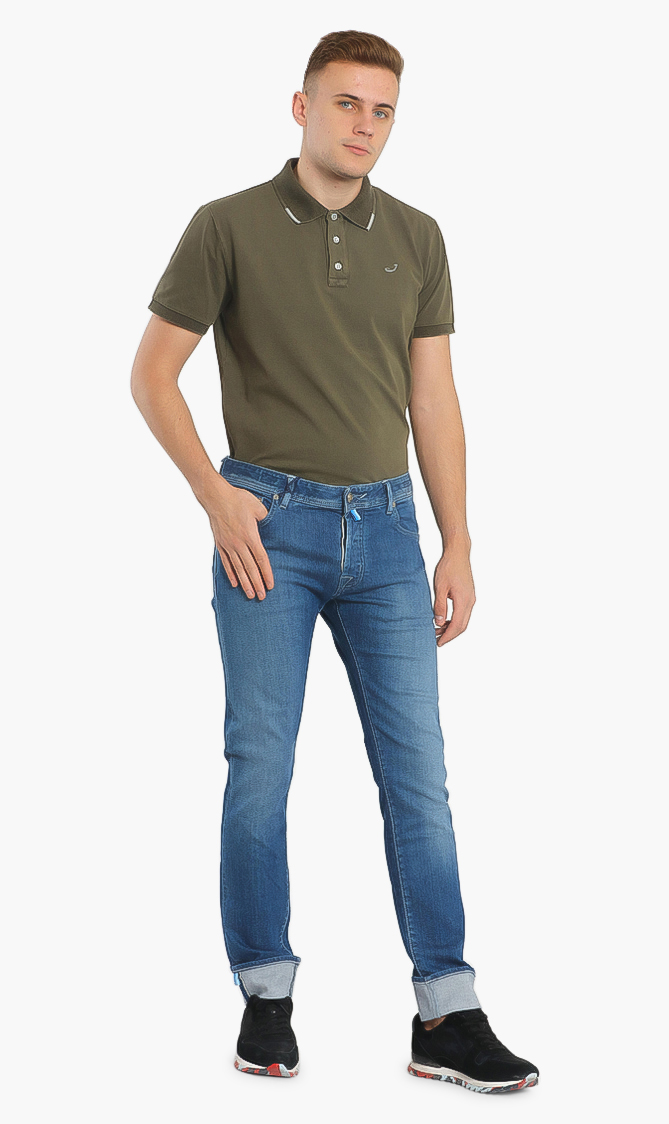 

Washed Tailored Jeans, Blue