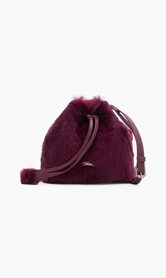 

Longchamp Fur Bucket Bag