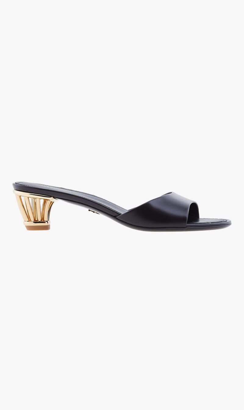 

Salvatore Ferragamo Black Arya Cage Heels for Women | The Deal Outlet