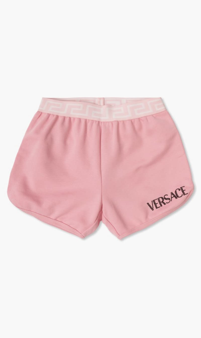 

Versace Pink Sweat Shorts With Logo for Girls | The Deal Outlet