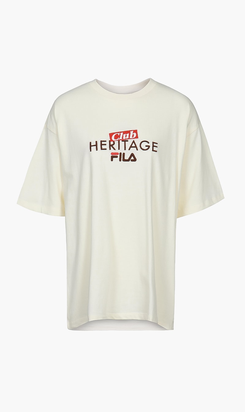 

Fila White April Oversize Tedd for Women | The Deal Outlet
