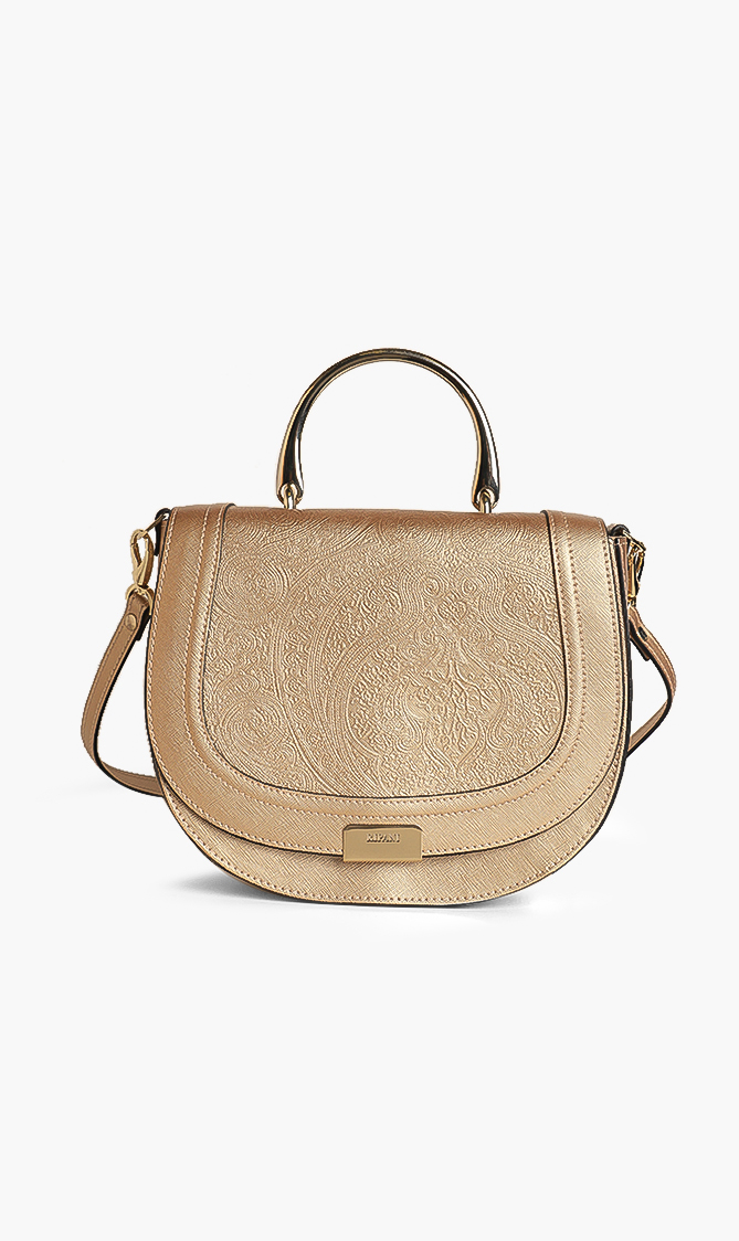 

Ripani Embossed Leather Crossbody Bag