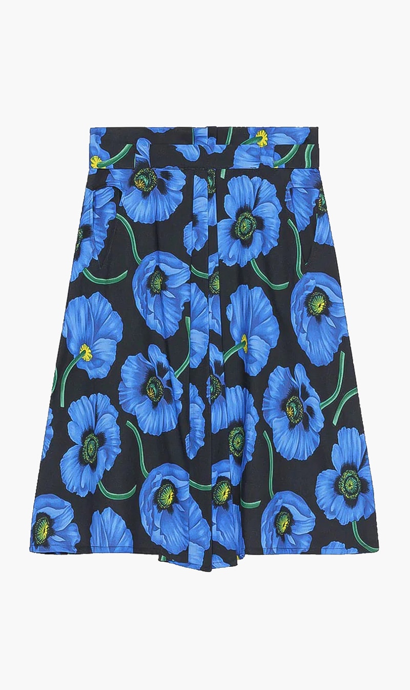 

Kenzo Blue Printed Knee Length Skirt for Women | The Deal Outlet
