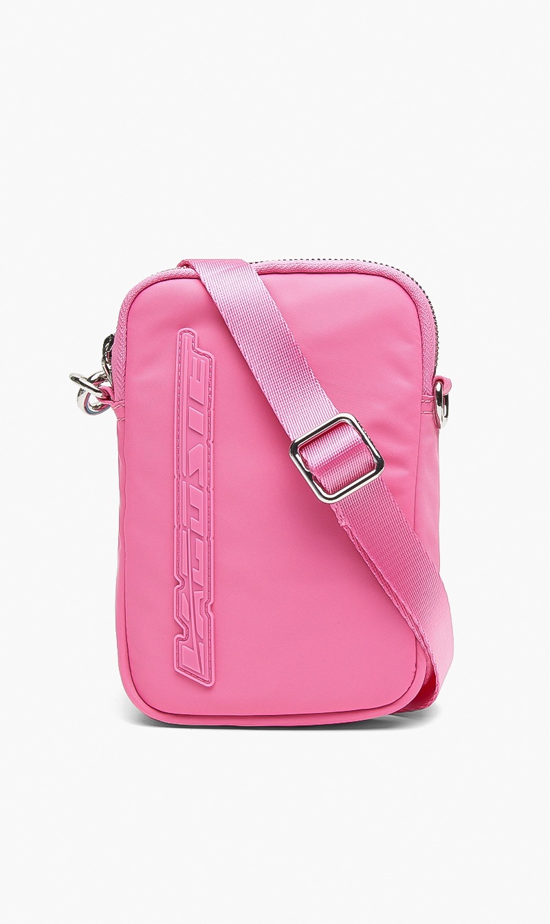 

Lacoste Pink Contrast Branding Smartphone Holder for Women | The Deal Outlet