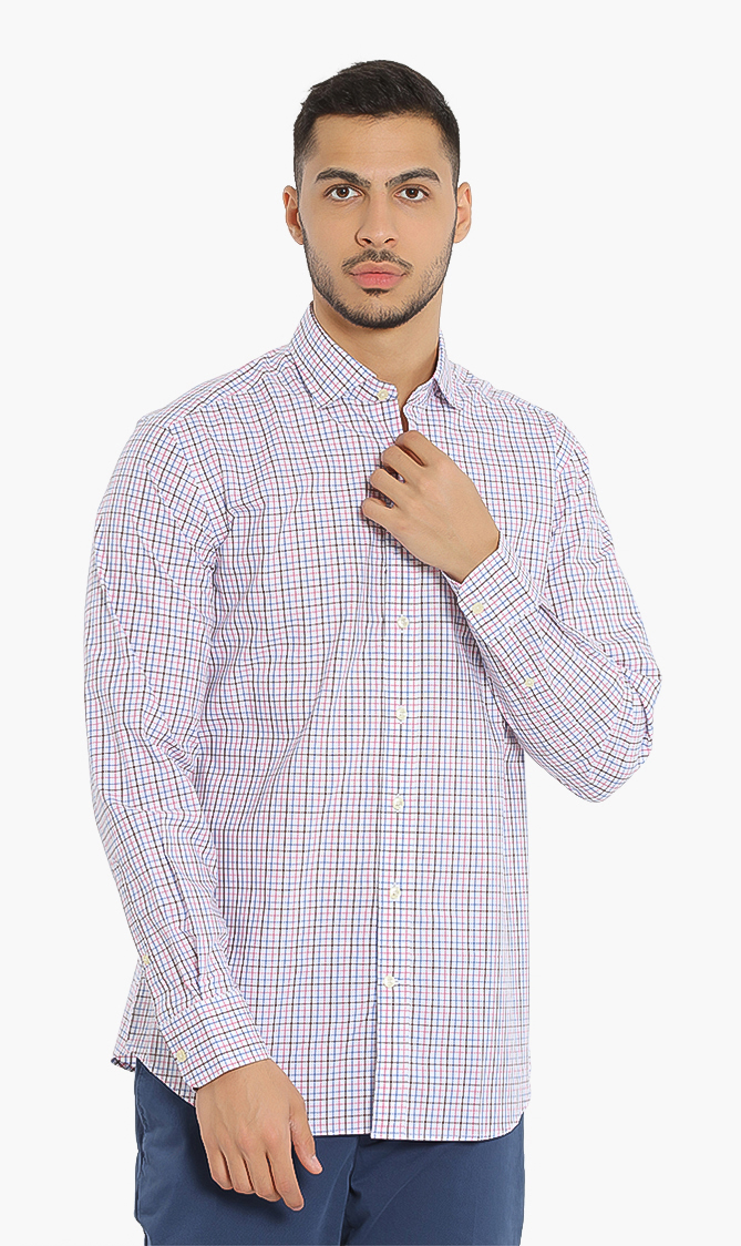 

Hackett London Multi Tattersal Check Kent Slim Fit Shirt