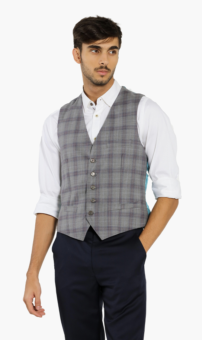 

Modern Fit Debonair Check Waistcoat
