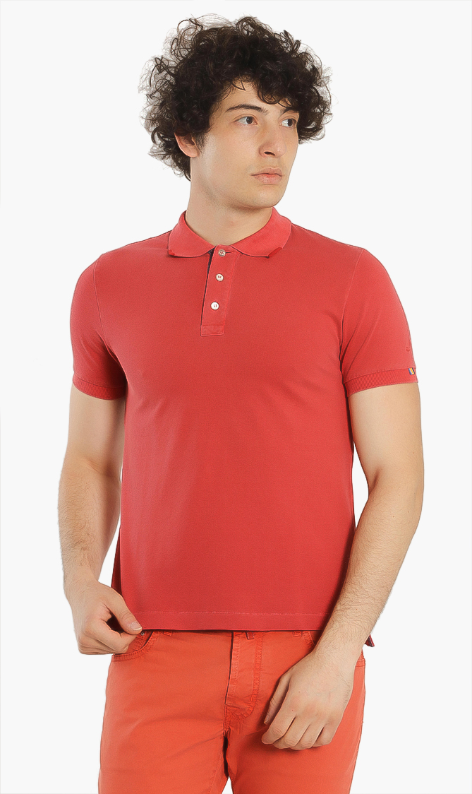 

Jacob Cohen Contrast Piped Collar Polo Shirt