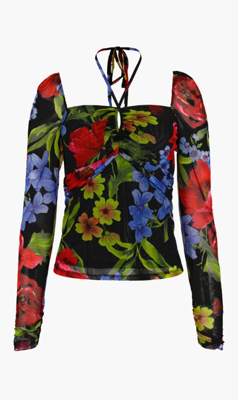 

Guess Multi-color Floral Printed Blouse for Women | The Deal Outlet