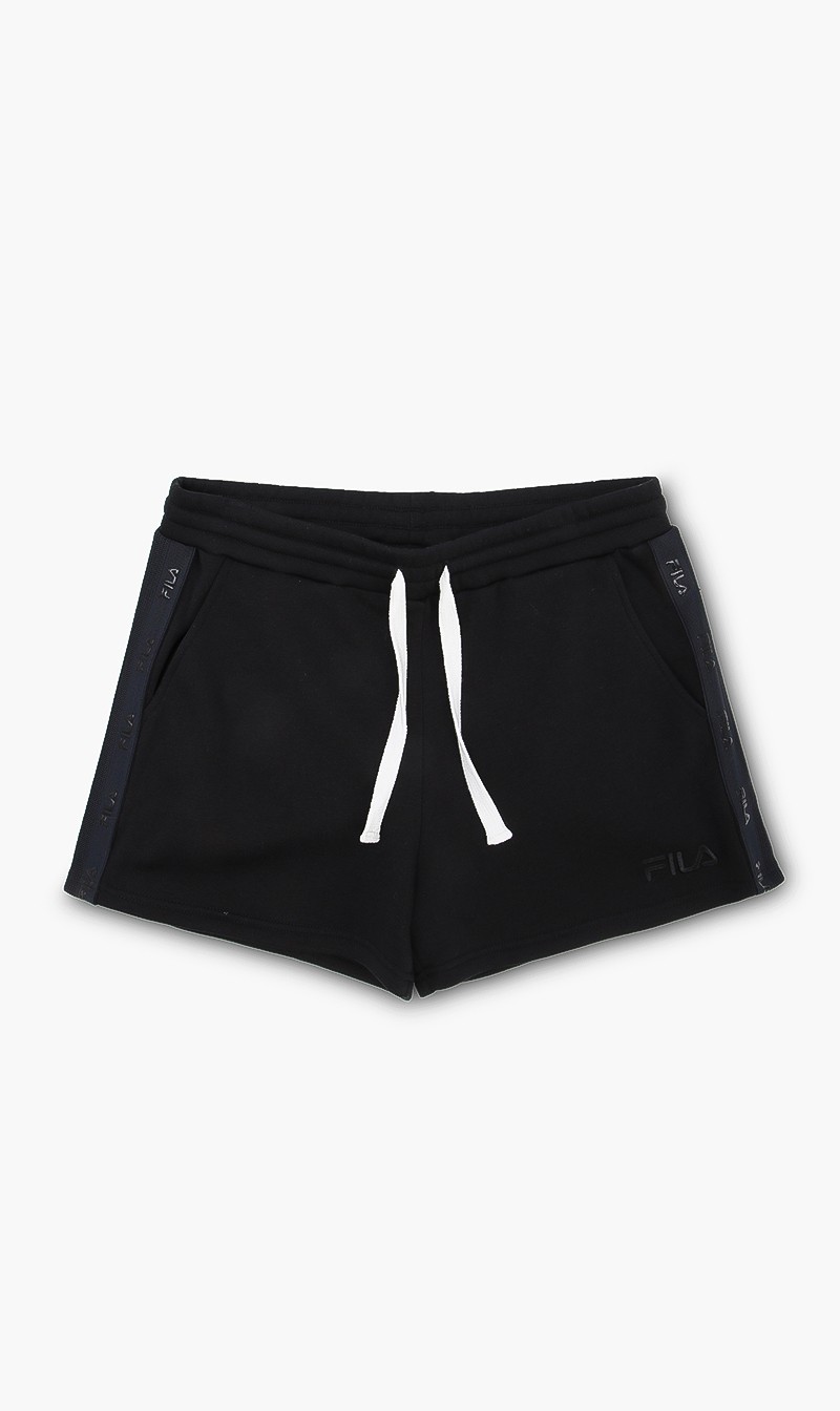 

Fleece Shorts With Taping Logo, Black
