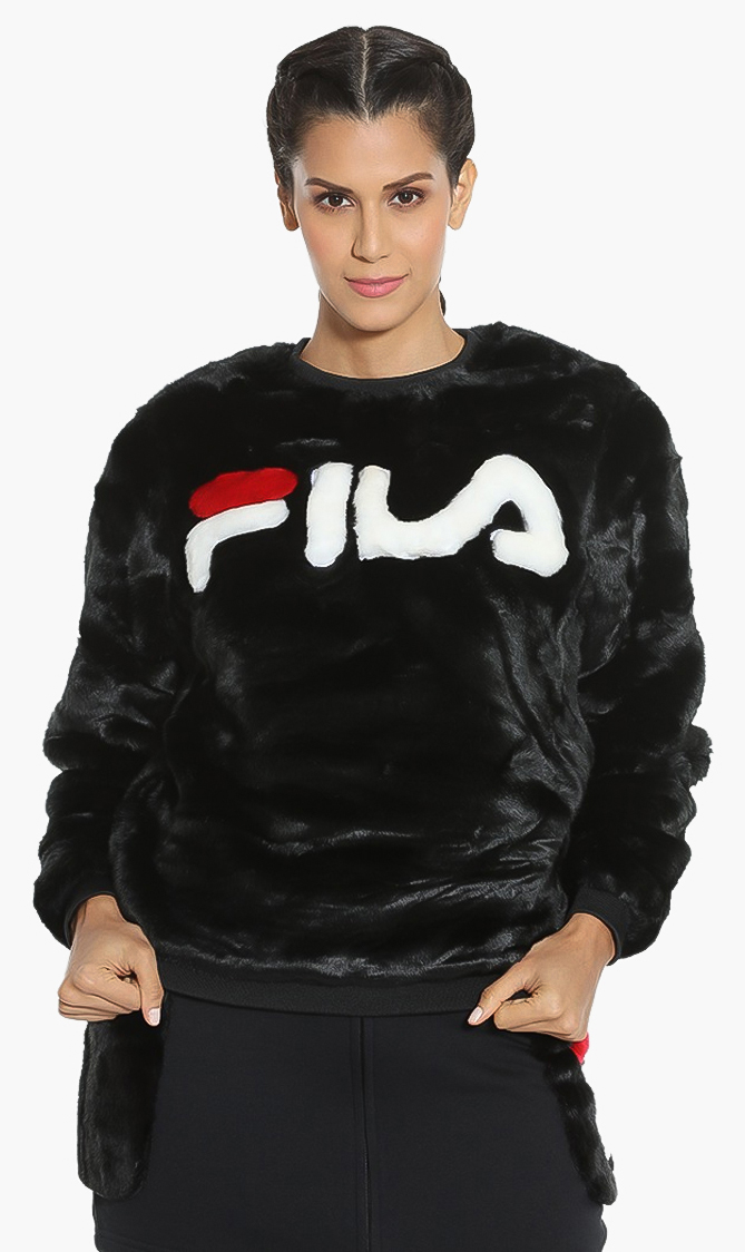 

Emmeline Fur Sweat, Black