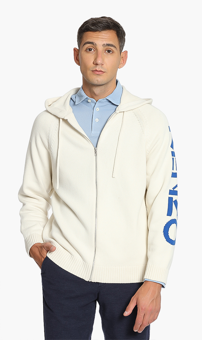 

Kenzo Oversize Logo Hooded Cardigan