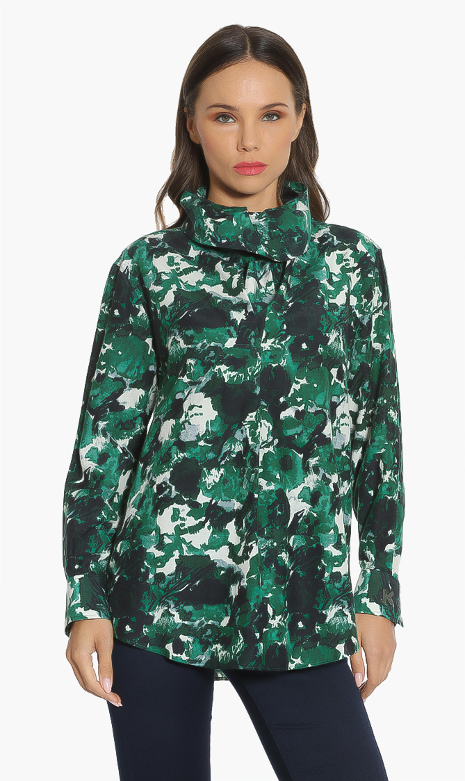 

Kenzo Printed Cowl Collar Shirt