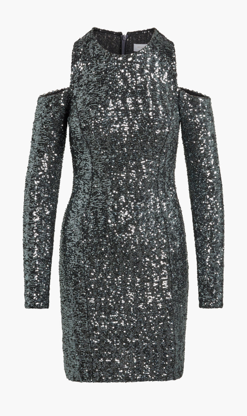 

Michael Kors Grey Sequin Paillette Sheath for Women | The Deal Outlet