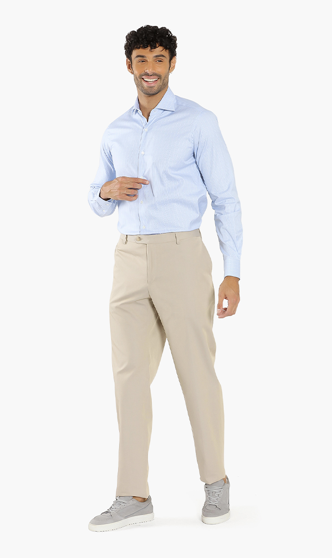 

Plain Slim Fit Trouser, Beige