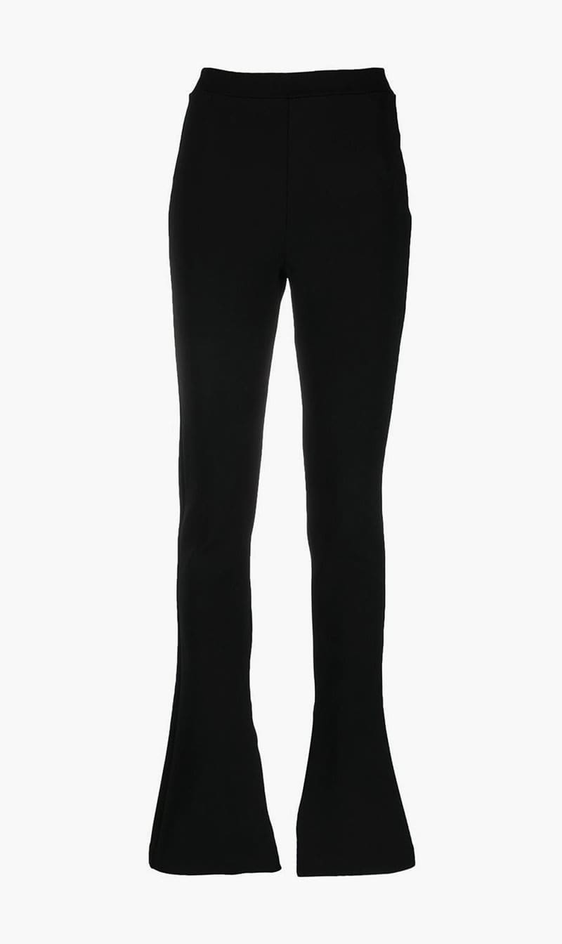

Off-white Black Crepe Jer Split Leggings Black No Color for Women | The Deal Outlet