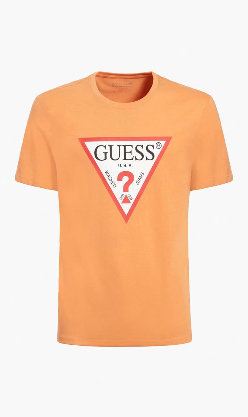 

Guess Orange Cn Ss Original Logo Tee for Men | The Deal Outlet