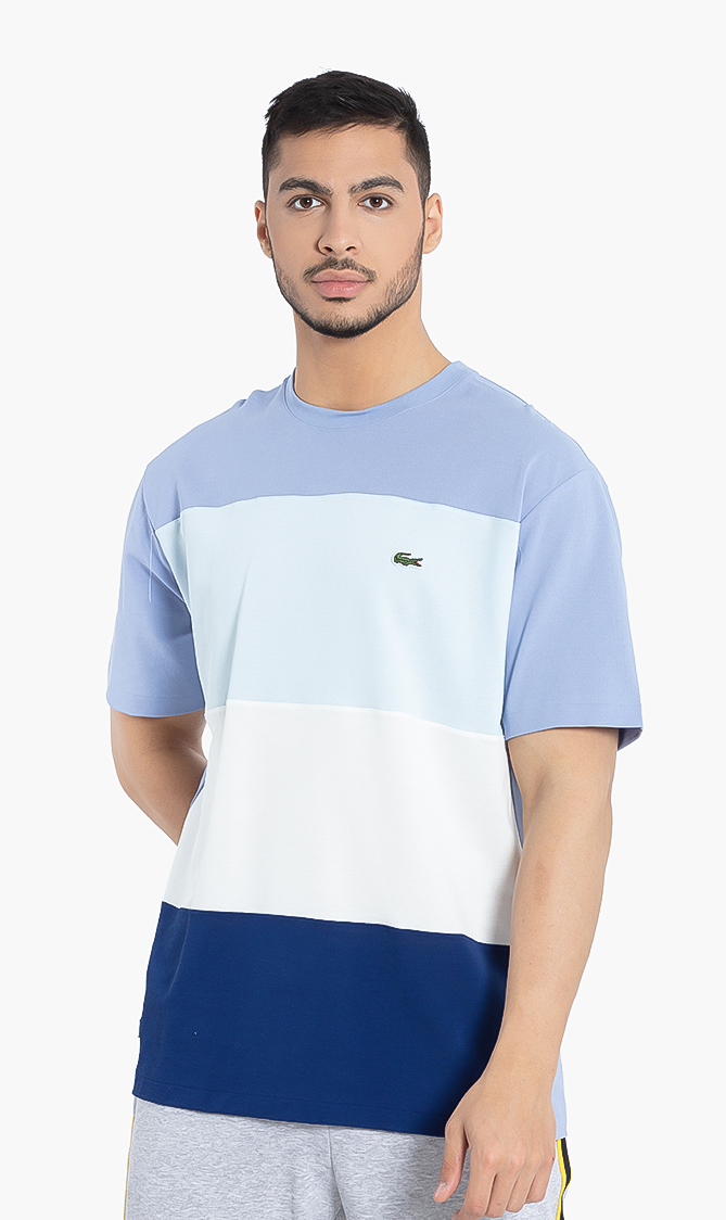 

Lacoste Colorblock Striped Crew Neck T-shirt
