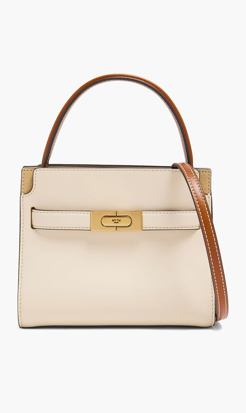 Tory Burch Beige Lee Radziwill Petite Double Bag for Women
