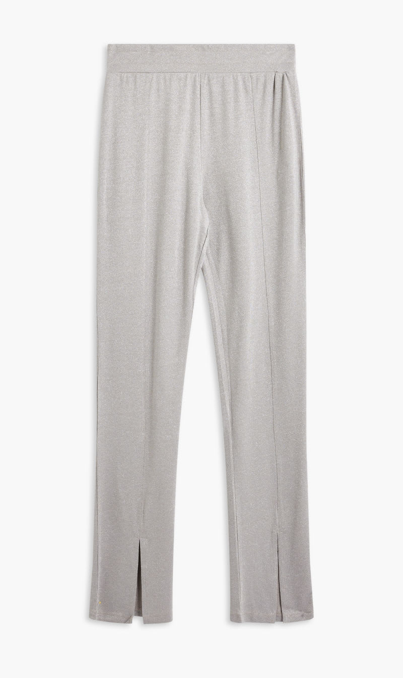 

Karl Lagerfeld Silver Fashion Lurex Sweatpants for Women | The Deal Outlet