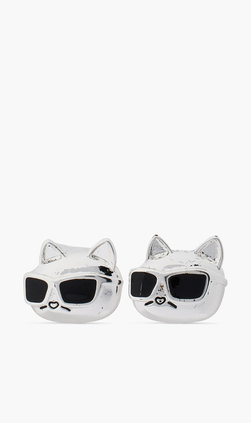 

Karl Lagerfeld Silver Kikonik 2 Choupette Studs for Women | The Deal Outlet
