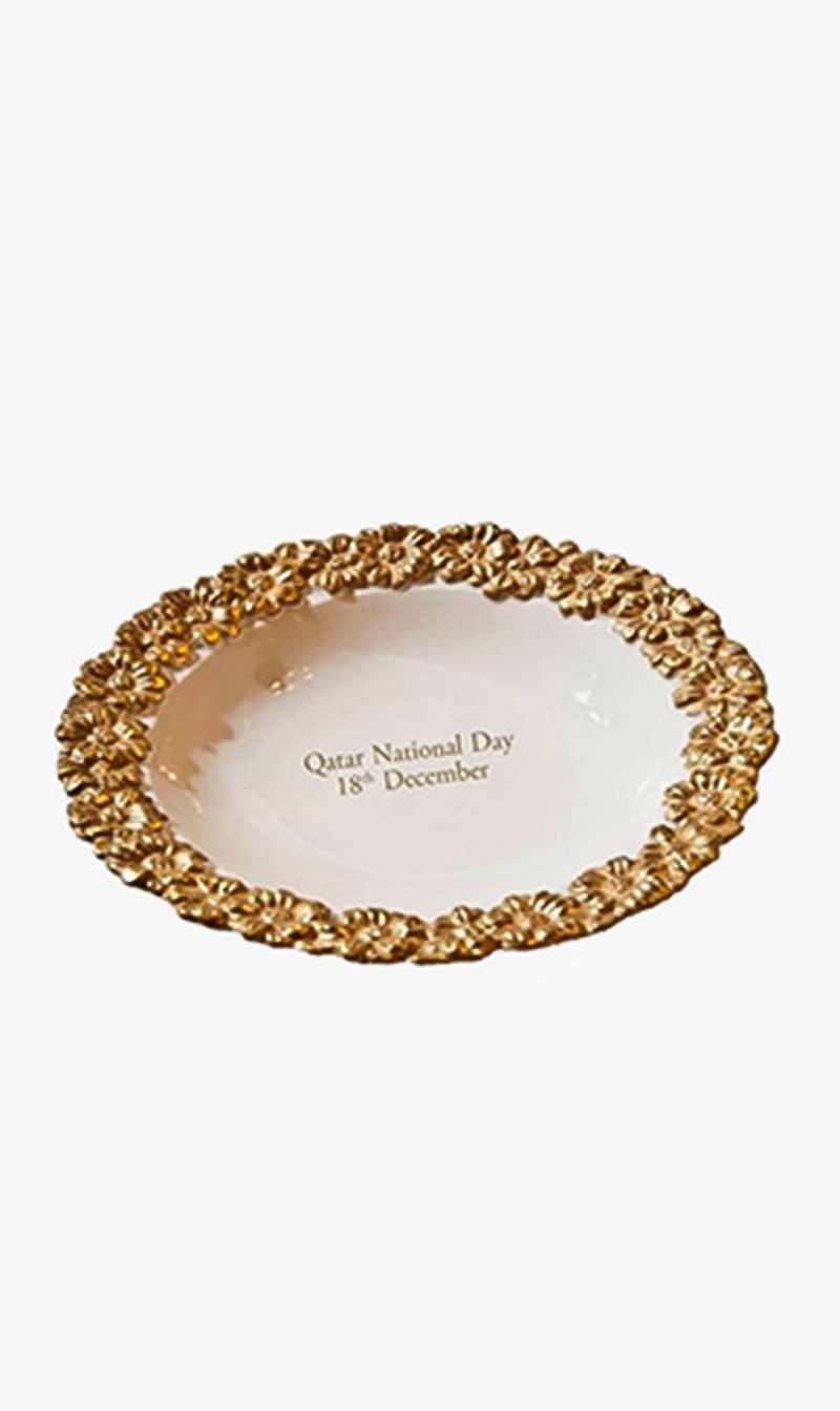 

Round Spring Dish, Gold