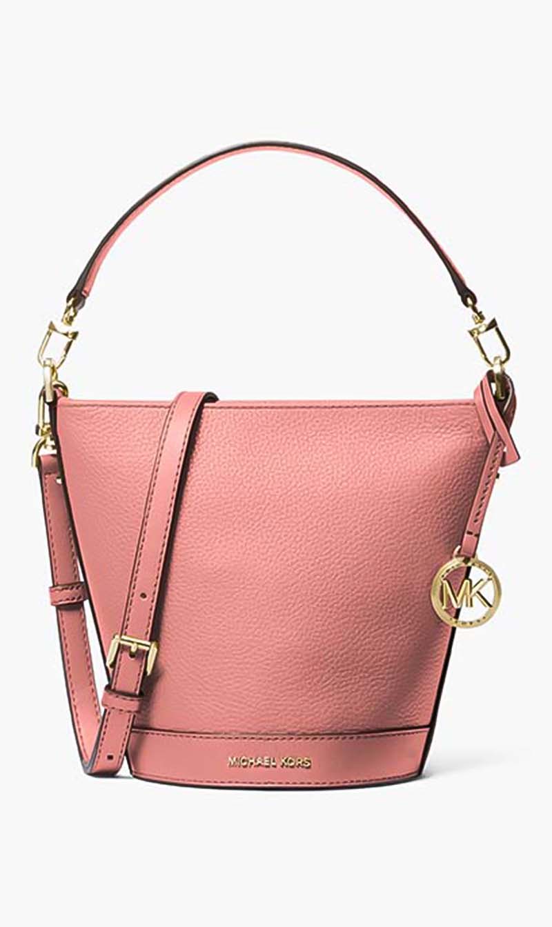 

Michael Kors Pink Townsend Sm Tz Conv Bucket Xbody for Women | The Deal Outlet