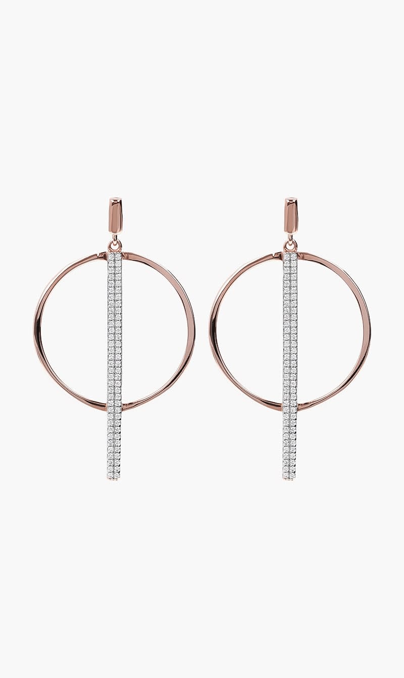 

Bronzallure Others Shiny Cz Gemstne Round And Stick Earring for Women | The Deal Outlet