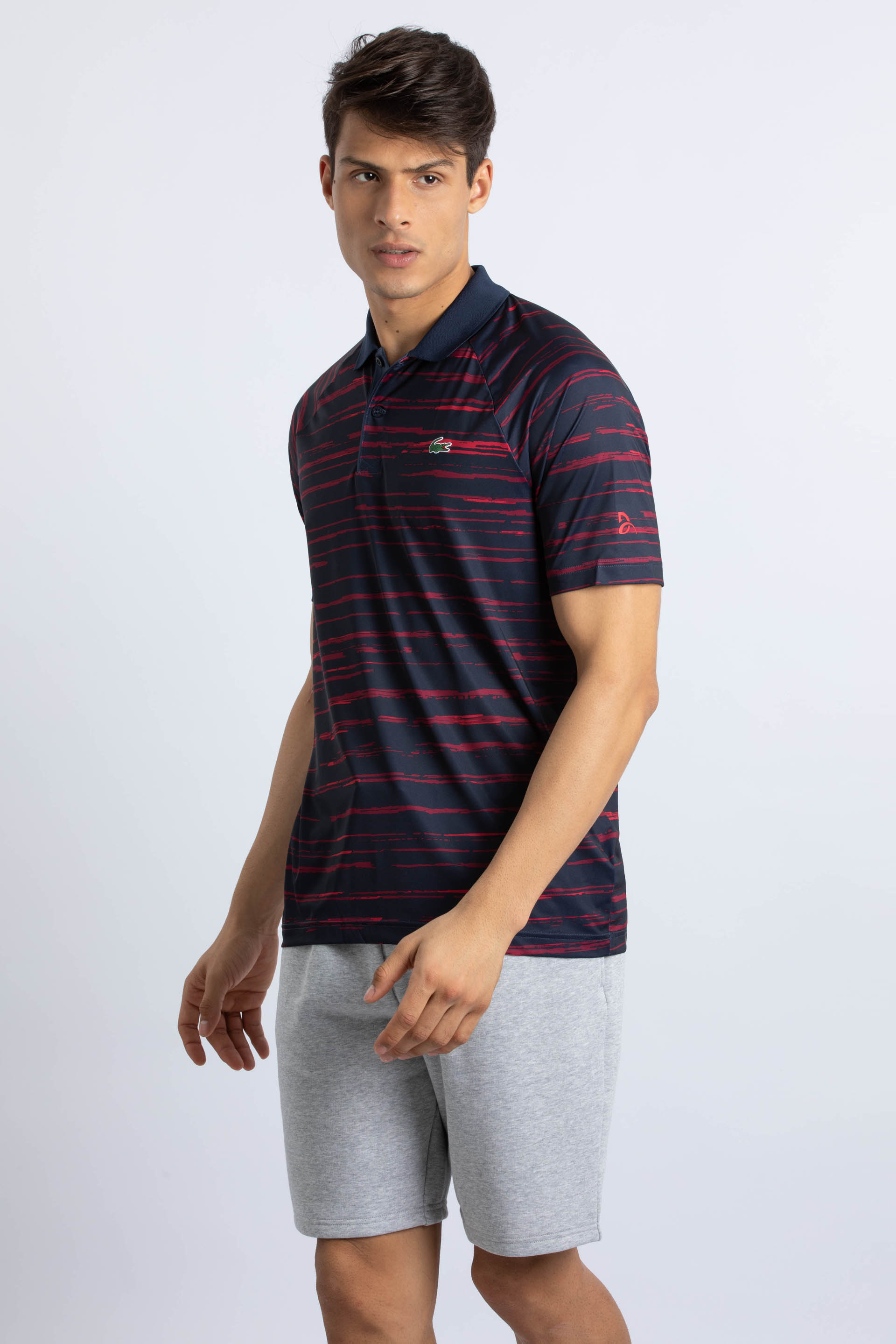 

Lacoste Novak Djokovic Print Jersey Polo Shirt