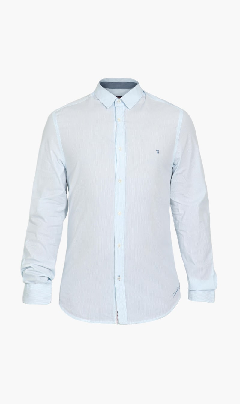 

Slim Fit Trend Collar Shirt, Blue