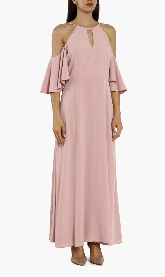 

Dulciee Cut-out Shoulder Maxi Dress