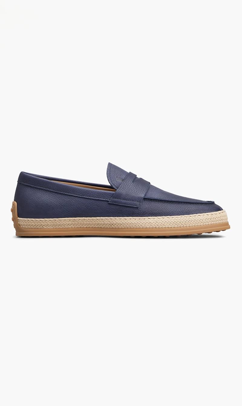 

Tod's Blue Mocassino Gomma Rafia Tv for Men | The Deal Outlet