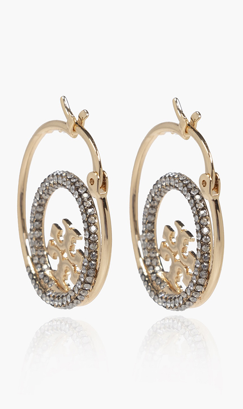 

Tory Burch Gold Logo Earrings for Women | The Deal Outlet