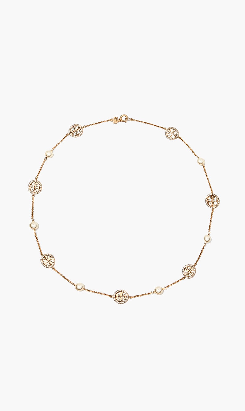 

Crystal Pearl Logo Necklace