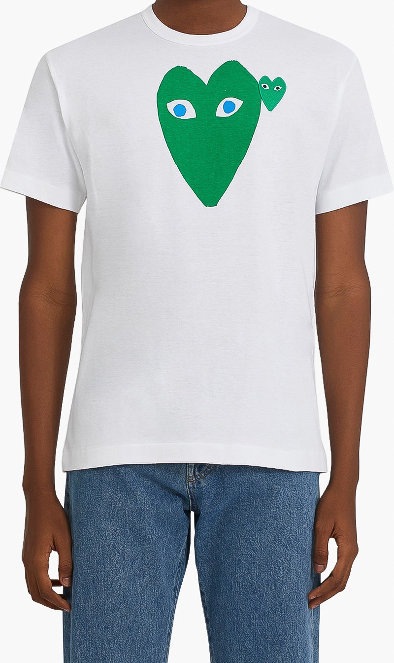 

Double Heart Logo T-shirt, White